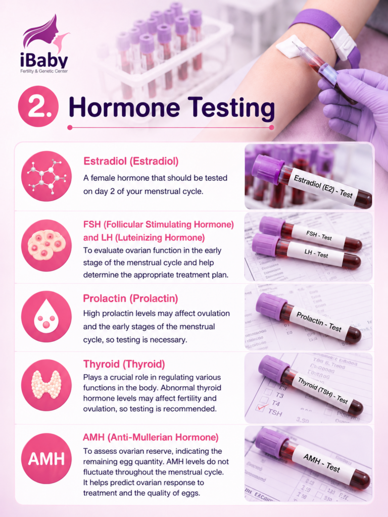 pre IVF screening, fertility hormone tests, AMH testing, ultrasound before ICSI, male infertility infectious disease, IVF preparation checklist