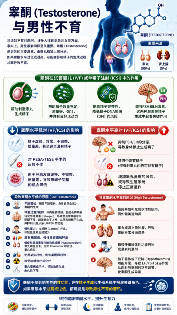 睾酮水平与男性不育 (Testosterone Hormone and Male Infertility)