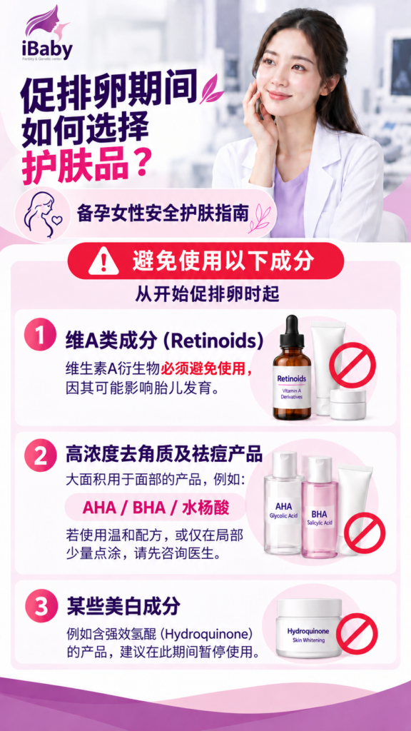 促排卵期间护肤品 (Skincare during egg stimulation), 备孕护肤指南 (Pregnancy preparation skincare guide), 孕妇可用护肤品 (Pregnancy safe skincare), 备孕期间能用护肤品吗 (Can you use skincare while trying to conceive)